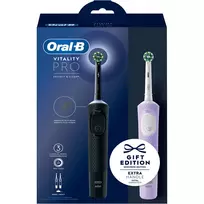 oral b vitality pro d103 - Oral-B Vitality Pro D103 Duo Juoda ir Violetinė - 3 nuotrauka