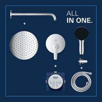 maisytuvas su duseli - Dušo komplektas Grohe Start, potinkinė sistema, su 250mm lietaus galva ir 110mm dušeliu, chromas, 25292000 - 5 nuotrauka