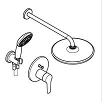 maisytuvas su duseli - Dušo komplektas Grohe Start, potinkinė sistema, su 250mm lietaus galva ir 110mm dušeliu, chromas, 25292000 - 6 nuotrauka