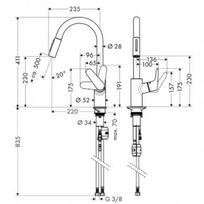 maisytuvas su duseli - Hansgrohe Focus M41 240, chromas - 2 nuotrauka