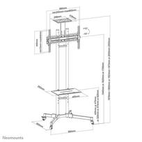 televizoriai ant stovu - TV SET ACC FLOOR STAND BLACK/32-55" PLASMA-M1700E NEOMOUNTS - 3 nuotrauka