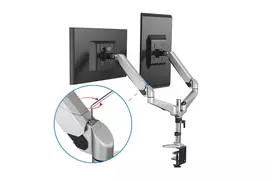 2 monitoriu laikiklis 32" - DIGITUS dual display desktop with gas spring stand 2 tft/LCD up to 27" - 3 nuotrauka