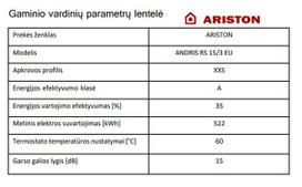 vandens sildytuvas 15l - Ariston Andris R 15/3 EU - 3 nuotrauka