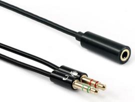 3.5mm m 3.5mm f laidas - Sbox 35M-2X35F/R 3.5mm x2 F. 3Pin - 3.5mm M. 4Pin 0.2M - 2 nuotrauka