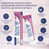 dantu pasta su sidabru - ROYAL DENTA SENSITIVE, dantų pasta, 130 g - 2 nuotrauka