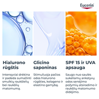 spf 50 - EUCERIN dieninis veido kremas sausai odai su hialuronu HYALURON FILLER, 50 ml - 3 nuotrauka