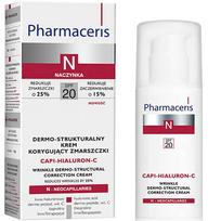 kremai nuo rauksliu - PHARMACERIS apsauginis veido kremas koreguojantis raukšles N CAPI-HIALURON-C, SPF20, 50 ml - 2 nuotrauka