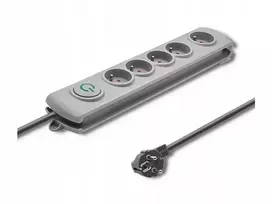 ilgintuvas 5 lizdai - Qoltec Surge Protector Power Strip 3m Gray - 7 nuotrauka