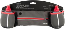 begimo rankine - Krepšys ant juosmens Avento Running Belt With 2 Bottles, rožinė/pilka, 0.38 l - 5 nuotrauka