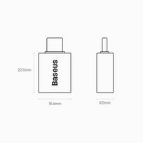 adapteris baseus - Baseus Ingenuity USB-C to USB-A adapter OTG, KAPBASZJJQ000003 - 11 nuotrauka