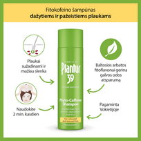 phyto plauku dazai - DR. KURT WOLFF Plantur 39 Phyto - Caffeine 250ml Shampoo For Colored Hair - 2 nuotrauka