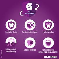 listerine burnos - Listerine Total Care Clean Mint burnos skalavimo skystis - 500 ml. - 3 nuotrauka