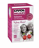 maisto papildai imunitetui - LIVOL maisto papildas vaikams MULTI TOTAL, vyšnių skonio, 60 tab. - 2 nuotrauka