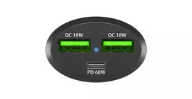 usb c 60w ikroviklis - NATEC Car charger Coney PD 3.0 84W QC3.0 | NUC-1981 - 4 nuotrauka