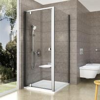 grudinto stiklo durys - Dušo durys Ravak Pivot PDOP1-90, 90 cm x 190 cm, satino/skaidri - 3 nuotrauka