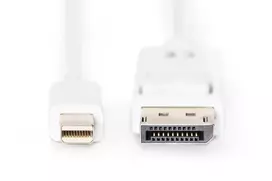 displayport 3m - Assmann DisplayPort į Mini DisplayPort kabelis 3m Baltas (White) - 2 nuotrauka