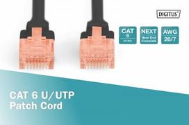 utp kabelis juodas - Digitus DK-1612-050/BK Patch cord RJ45 Cat.6 U/UTP 5m Juodas (Black) - 3 nuotrauka
