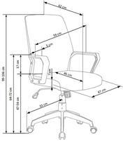 offici kede - Halmar Office Chair Spin 2 White/Beige - 2 nuotrauka
