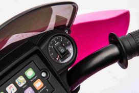 vaikiskas elektrinis paspirtukas - Elektrinis motociklas Chopper INDIAN, Pink - 5 nuotrauka