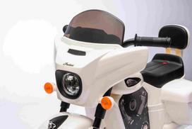 vaikiskas motociklas - Elektrinis motociklas Chopper INDIAN, White - 5 nuotrauka