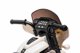 vaikiskas motociklas - Elektrinis motociklas Chopper INDIAN, White - 11 nuotrauka