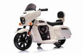 vaikiskas motociklas - Elektrinis motociklas Chopper INDIAN, White - 17 nuotrauka
