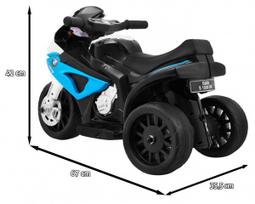 elektromobiliai vaikams bmw - Vaikiškas elektrinis motociklas Ramiz BMW S1000 RR Mini, mėlyna/balta/juoda - 10 nuotrauka