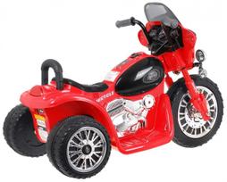 triratis elektrinis vaikams - Vaikiškas elektrinis motociklas Skuter Chopper, raudonas - 2 nuotrauka