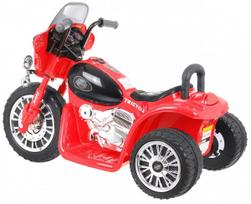 triratis elektrinis vaikams - Vaikiškas elektrinis motociklas Skuter Chopper, raudonas - 3 nuotrauka
