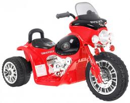 triratis elektrinis vaikams - Vaikiškas elektrinis motociklas Skuter Chopper, raudonas - 4 nuotrauka