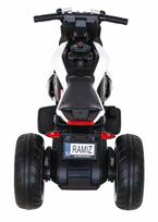 triratis elektrinis vaikams - Vaikiškas elektrinis motociklas Ramiz Future, balta/juoda - 8 nuotrauka