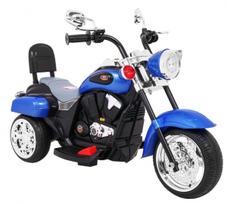triratis elektrinis vaikams - Vaikiškas elektrinis motociklas NightBike Chopper, mėlynas - 4 nuotrauka