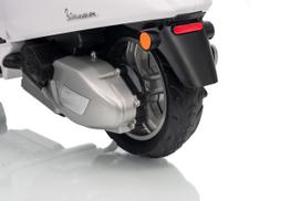 vespa vaikiska - Ramiz vaikiškas elektrinis motoroleris Vespa ROMA, baltas (White) - 7 nuotrauka