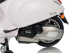 vespa vaikiska - Ramiz vaikiškas elektrinis motoroleris Vespa ROMA, baltas (White) - 12 nuotrauka