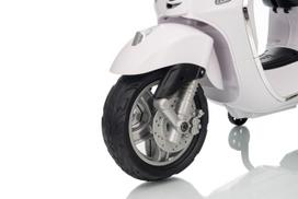 vespa vaikiska - Ramiz vaikiškas elektrinis motoroleris Vespa ROMA, baltas (White) - 26 nuotrauka