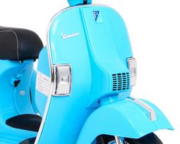 vespa vaikiska - Vaikiškas elektrinis motoroleris Ramiz Vespa, juoda/žydra - 3 nuotrauka