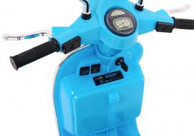 vespa vaikiska - Vaikiškas elektrinis motoroleris Ramiz Vespa, juoda/žydra - 9 nuotrauka