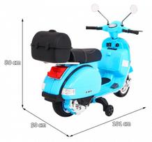 vespa vaikiska - Vaikiškas elektrinis motoroleris Ramiz Vespa, juoda/žydra - 13 nuotrauka