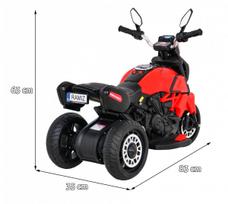 vaikiskas motociklas - Elektrinis vaikiškas motociklas Ramiz Fast Tourist, raudonas - 13 nuotrauka