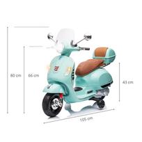 elektromobiliai vaikams super - Milly Mally Vaikiškas elektrinis motoroleris Vespa GTS Super, mėtinė (Mint) - 2 nuotrauka