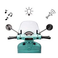 elektromobiliai vaikams super - Milly Mally Vaikiškas elektrinis motoroleris Vespa GTS Super, mėtinė (Mint) - 3 nuotrauka