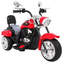 triratis elektrinis vaikams - Vaikiškas elektrinis motociklas NightBike Chopper, raudonas - 2 nuotrauka