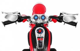 triratis elektrinis vaikams - Vaikiškas elektrinis motociklas NightBike Chopper, raudonas - 3 nuotrauka