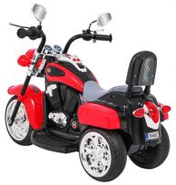 triratis elektrinis vaikams - Vaikiškas elektrinis motociklas NightBike Chopper, raudonas - 6 nuotrauka