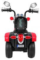 triratis elektrinis vaikams - Vaikiškas elektrinis motociklas NightBike Chopper, raudonas - 7 nuotrauka
