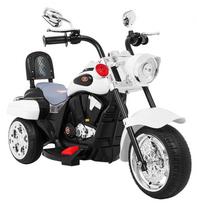 triratis elektrinis vaikams - Vaikiškas elektrinis motociklas NightBike Chopper, baltas - 2 nuotrauka