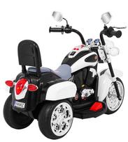 triratis elektrinis vaikams - Vaikiškas elektrinis motociklas NightBike Chopper, baltas - 3 nuotrauka
