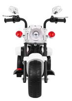 triratis elektrinis vaikams - Vaikiškas elektrinis motociklas NightBike Chopper, baltas - 9 nuotrauka