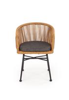 senukai valgomojo kedes - Halmar Chair K400 Natural/Grey - 2 nuotrauka