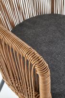 senukai valgomojo kedes - Halmar Chair K400 Natural/Grey - 3 nuotrauka